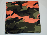 Neon Orange Camouflage Double Brushed Poly