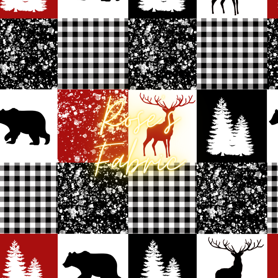 Christmas Quilt Squares Seamless File