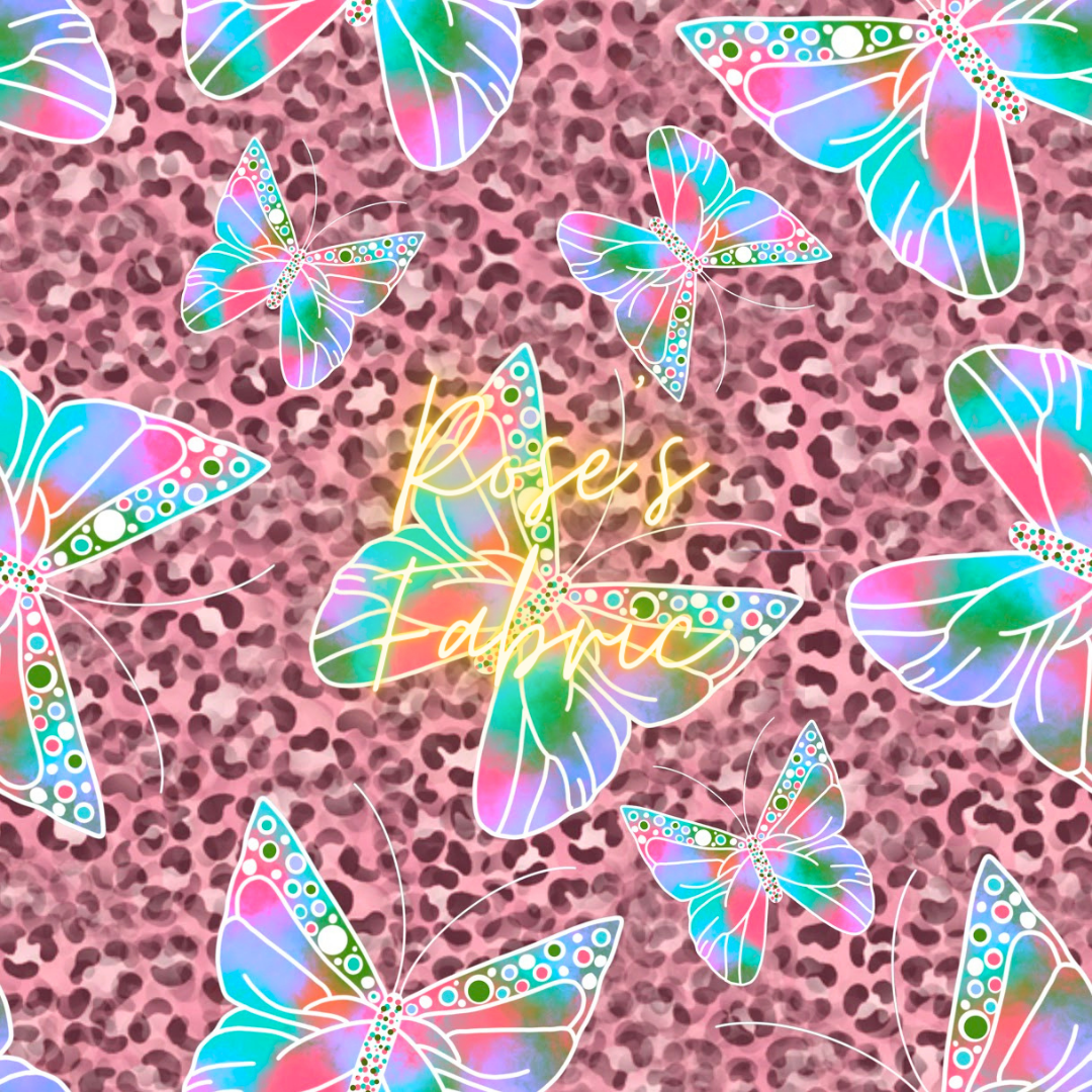 Cheetah Butterflies Seamless File