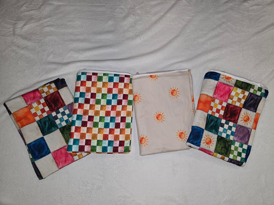 Patchwork Drop- Rainbow Suns