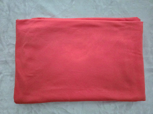 Coral Bright Double Brushed Poly