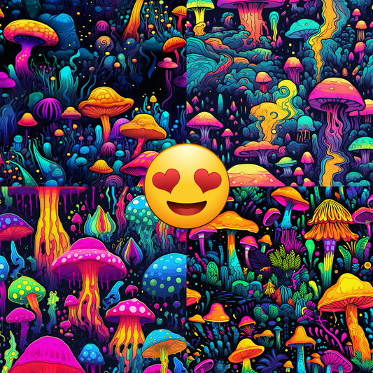 Pack of 4 Trippy Mushroom Seamless Files