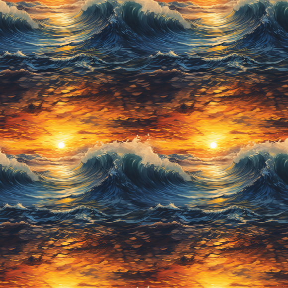 Waves and Sun Seamless File