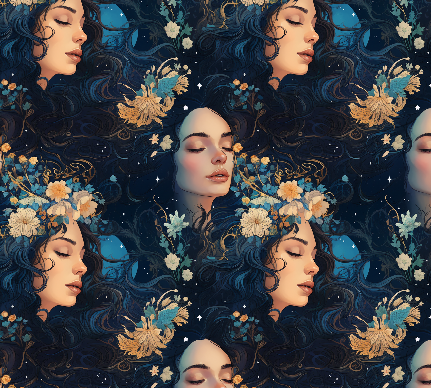 Floral Portrait Seamless File