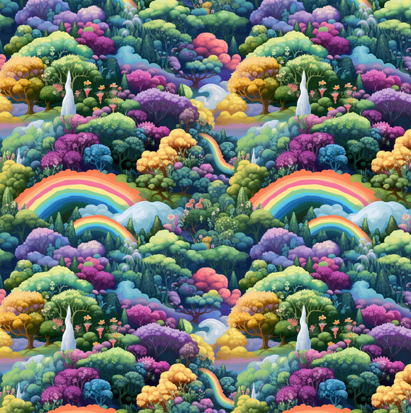 Rainbow Trees Seamless File