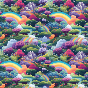 Rainbow Fantasy Forest Seamless File
