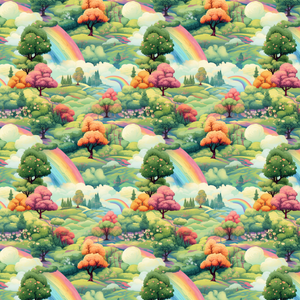 Rainbow & Trees Seamless File