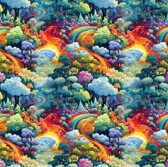 Melting Rainbow Forest Seamless File