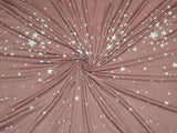 Rose Stars Double Brushed Poly