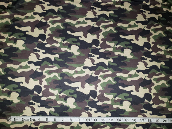 Army Camo (220GSM Weight) Double Brushed Poly