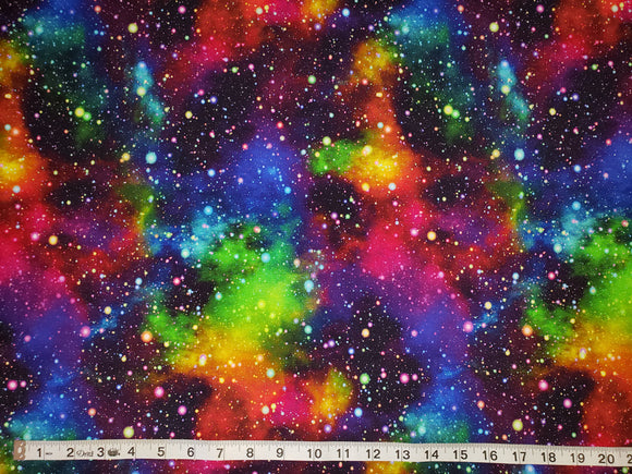 Rainbow Galaxy Cotton Lycra Custom