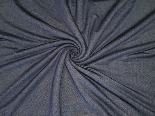 Navy, Knit Denim Jersey, 200GSM