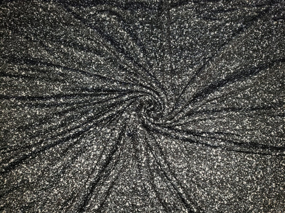 Black Glitter Double Brushed Poly
