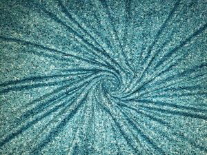Turquoise Glitter Double Brushed Poly