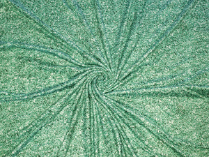 Seafoam Glitter Double Brushed Poly
