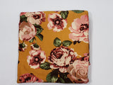 Mustard Floral Double Brushed Poly
