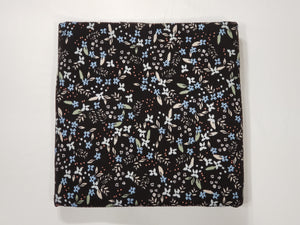 Blue/Black Ditsy Floral Rib Knit