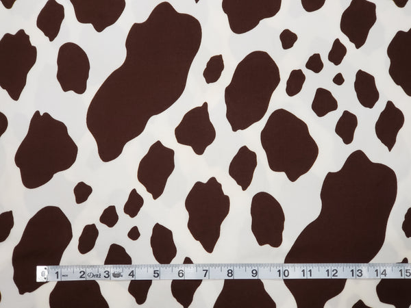 2.5 Cow Print Cotton Ribbon: Cream & Brown (10 Yards) [RGB138004