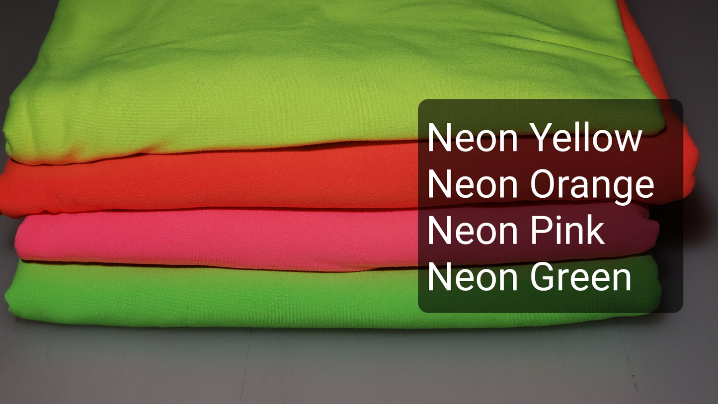 Neon Yellow Double Brushed Poly