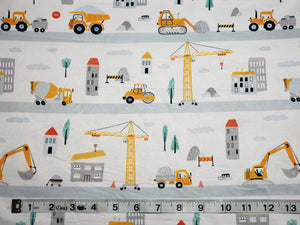 Construction Vehicles 2 Double Brushed Poly