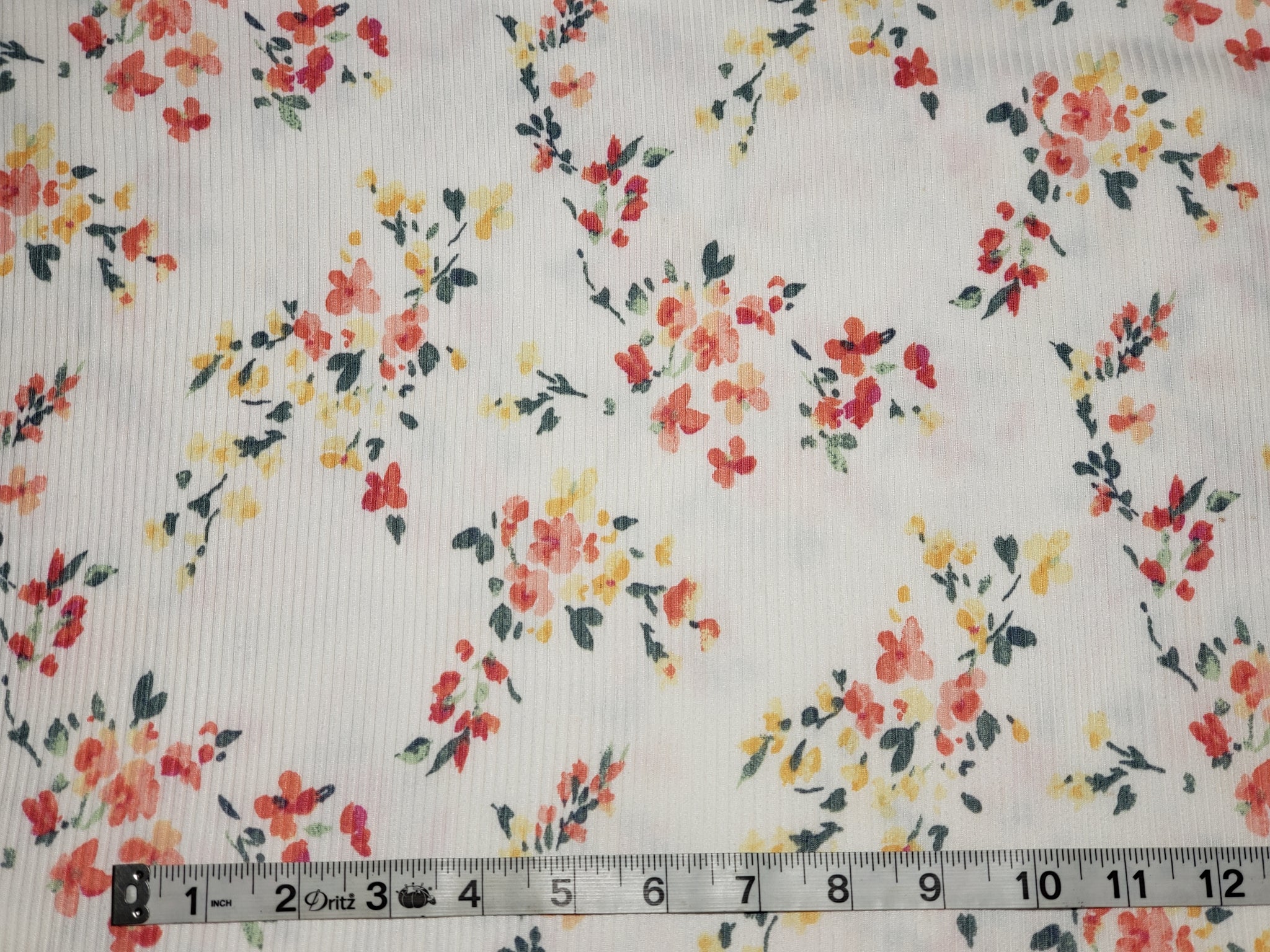 Ivory Floral Rib Knit – Rose's Fabrics And Handmade