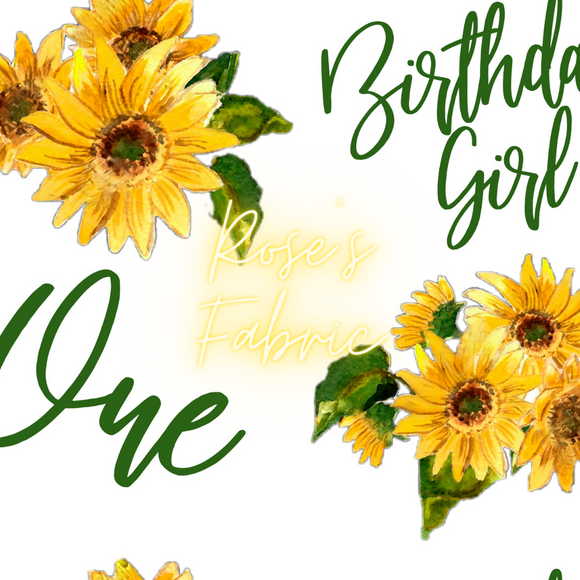 Sunflower Birthday Girl Seamless File