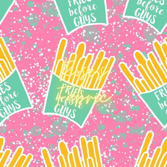 Fries Before Guys Pink Mint Seamless File