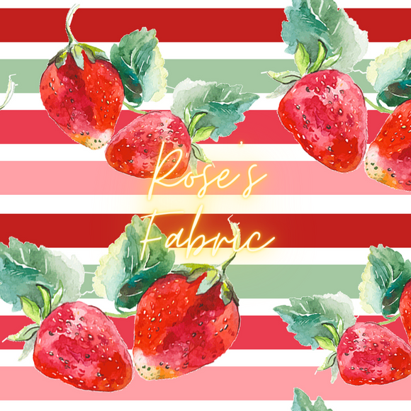 Stripe Strawberries Seamless File