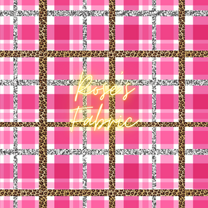 Glitter Cheetah Pink Plaid Seamless File