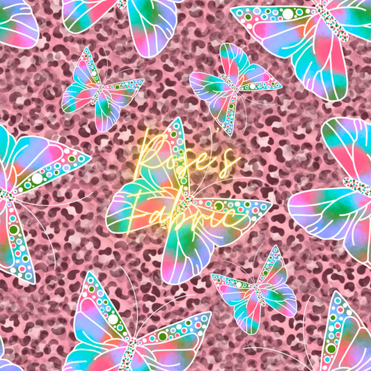 Cheetah Butterflies Seamless File